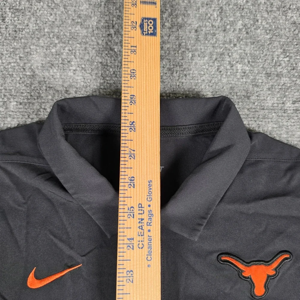 Texas Longhorns Nike Polo Shirt Mens Medium Black Dri-FIT AR8903-010